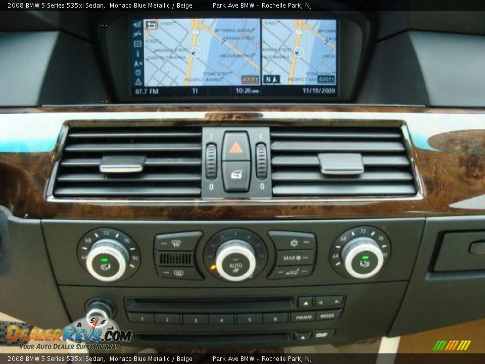 2008 BMW 5 Series 535xi Sedan Monaco Blue Metallic / Beige Photo #15
