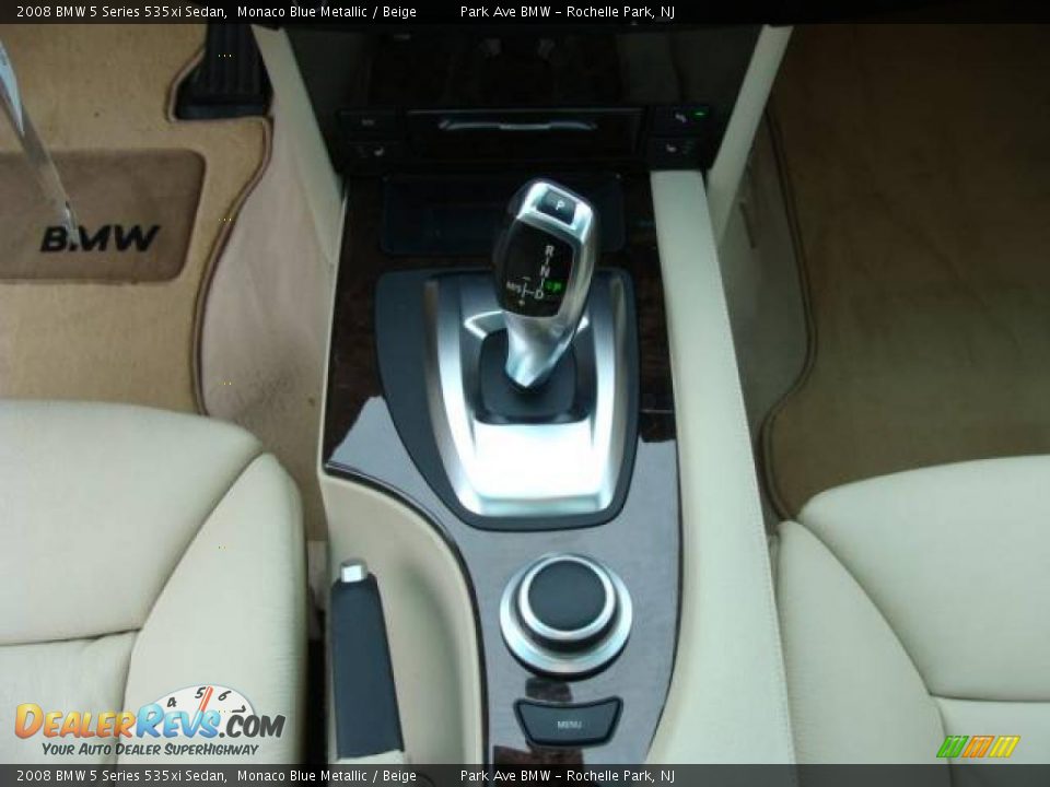 2008 BMW 5 Series 535xi Sedan Monaco Blue Metallic / Beige Photo #16