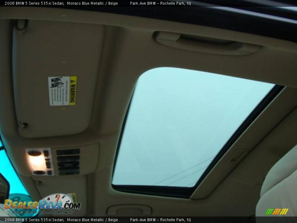 2008 BMW 5 Series 535xi Sedan Monaco Blue Metallic / Beige Photo #17