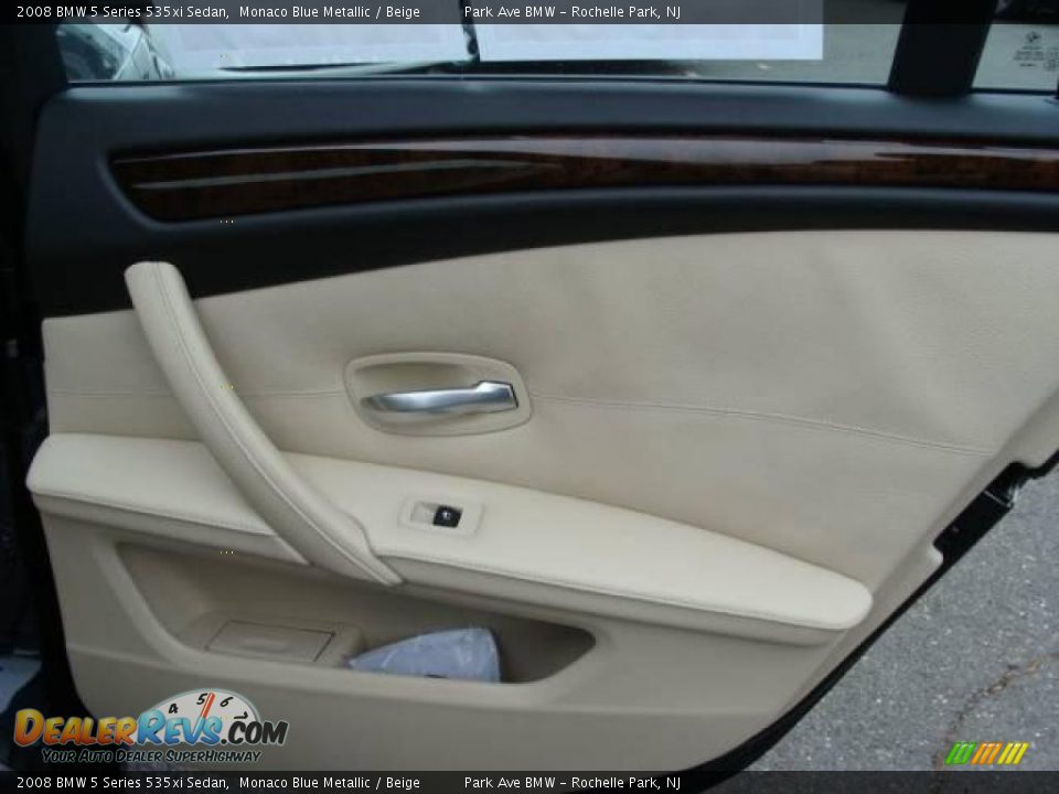 2008 BMW 5 Series 535xi Sedan Monaco Blue Metallic / Beige Photo #19