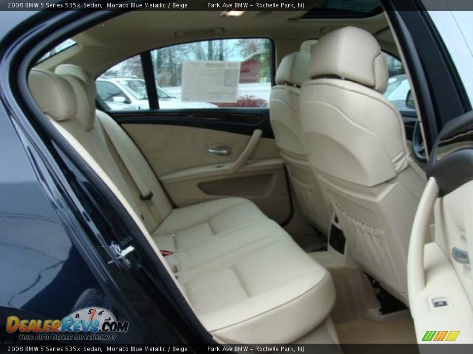 2008 BMW 5 Series 535xi Sedan Monaco Blue Metallic / Beige Photo #20