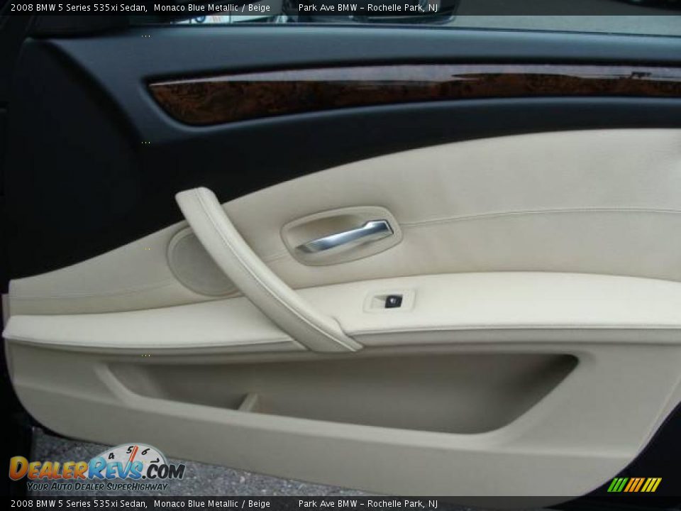 2008 BMW 5 Series 535xi Sedan Monaco Blue Metallic / Beige Photo #21