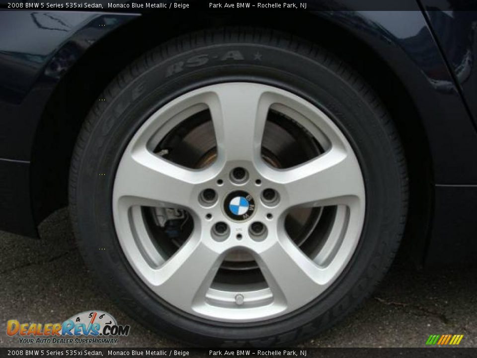 2008 BMW 5 Series 535xi Sedan Monaco Blue Metallic / Beige Photo #23