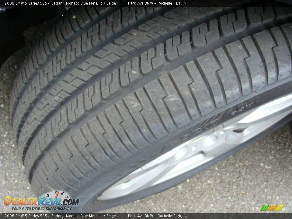 2008 BMW 5 Series 535xi Sedan Monaco Blue Metallic / Beige Photo #24