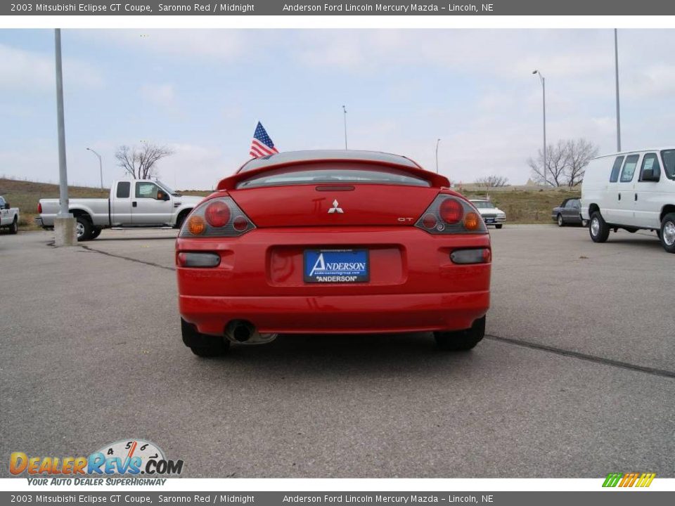 2003 Mitsubishi Eclipse GT Coupe Saronno Red / Midnight Photo #5
