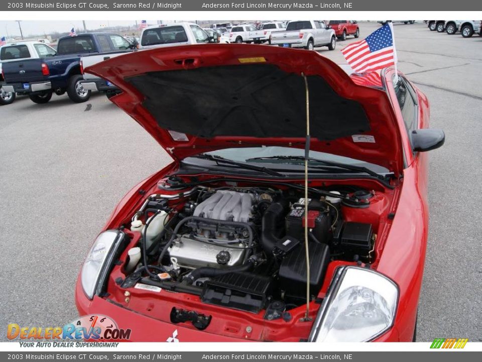 2003 Mitsubishi Eclipse GT Coupe Saronno Red / Midnight Photo #8