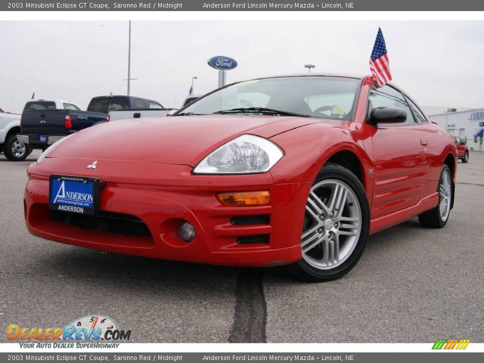 2003 Mitsubishi Eclipse GT Coupe Saronno Red / Midnight Photo #10