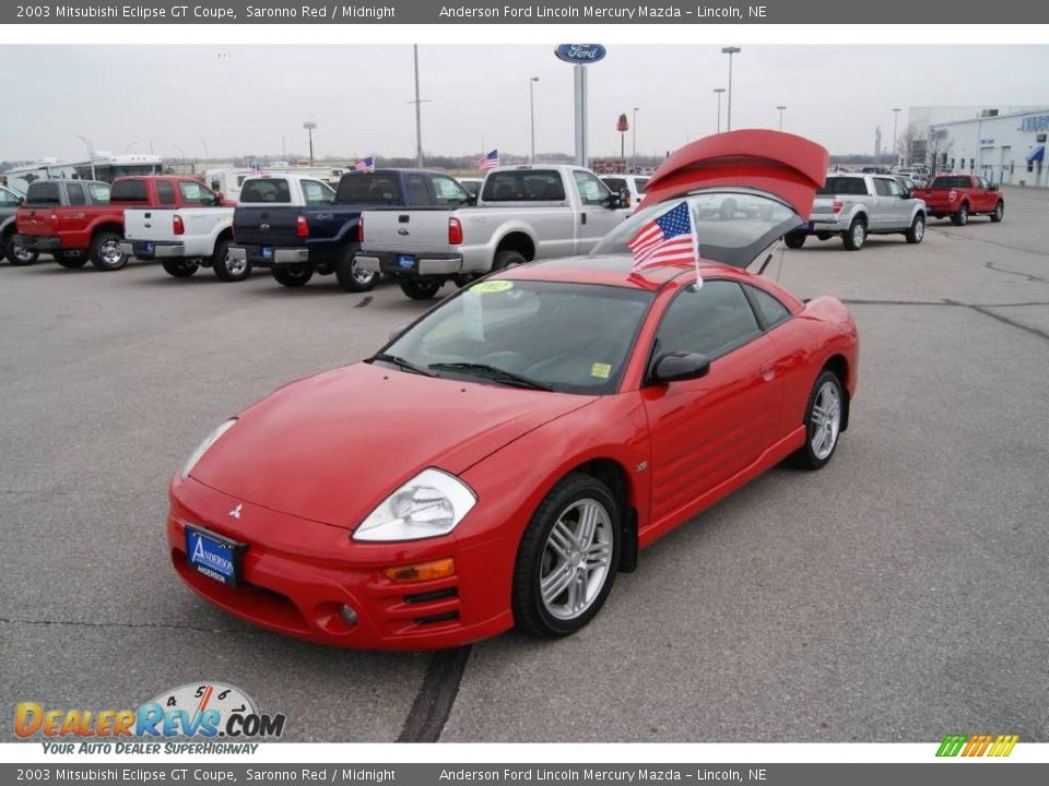 2003 Mitsubishi Eclipse GT Coupe Saronno Red / Midnight Photo #23