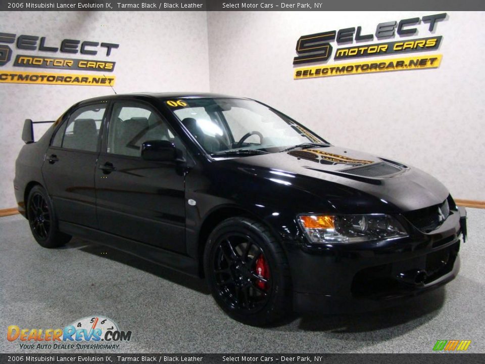 2006 Mitsubishi Lancer Evolution IX Tarmac Black / Black Leather Photo #3