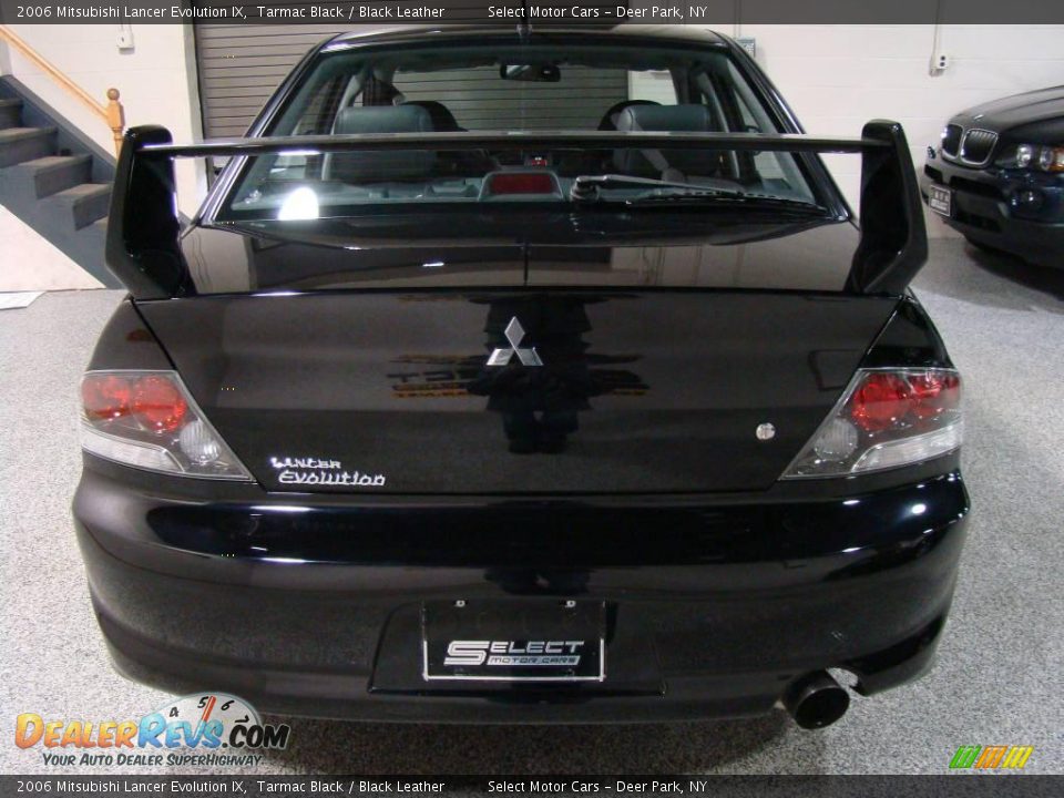 2006 Mitsubishi Lancer Evolution IX Tarmac Black / Black Leather Photo #5
