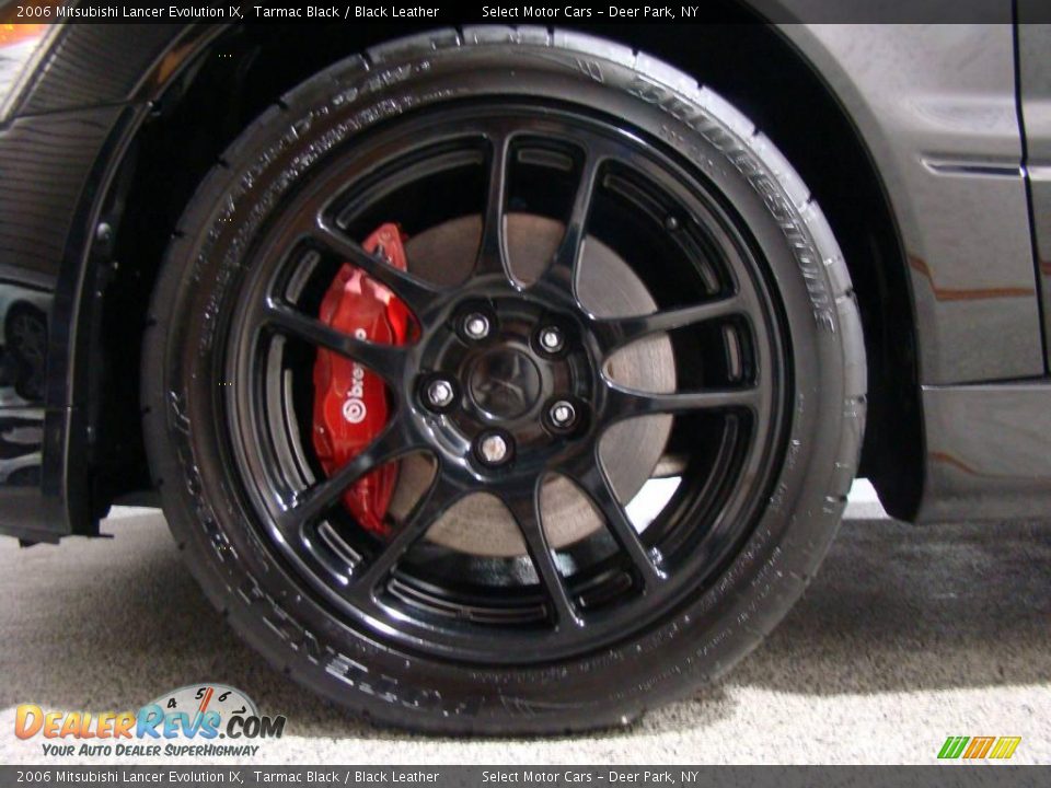 2006 Mitsubishi Lancer Evolution IX Tarmac Black / Black Leather Photo #6