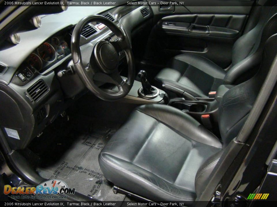 2006 Mitsubishi Lancer Evolution IX Tarmac Black / Black Leather Photo #8