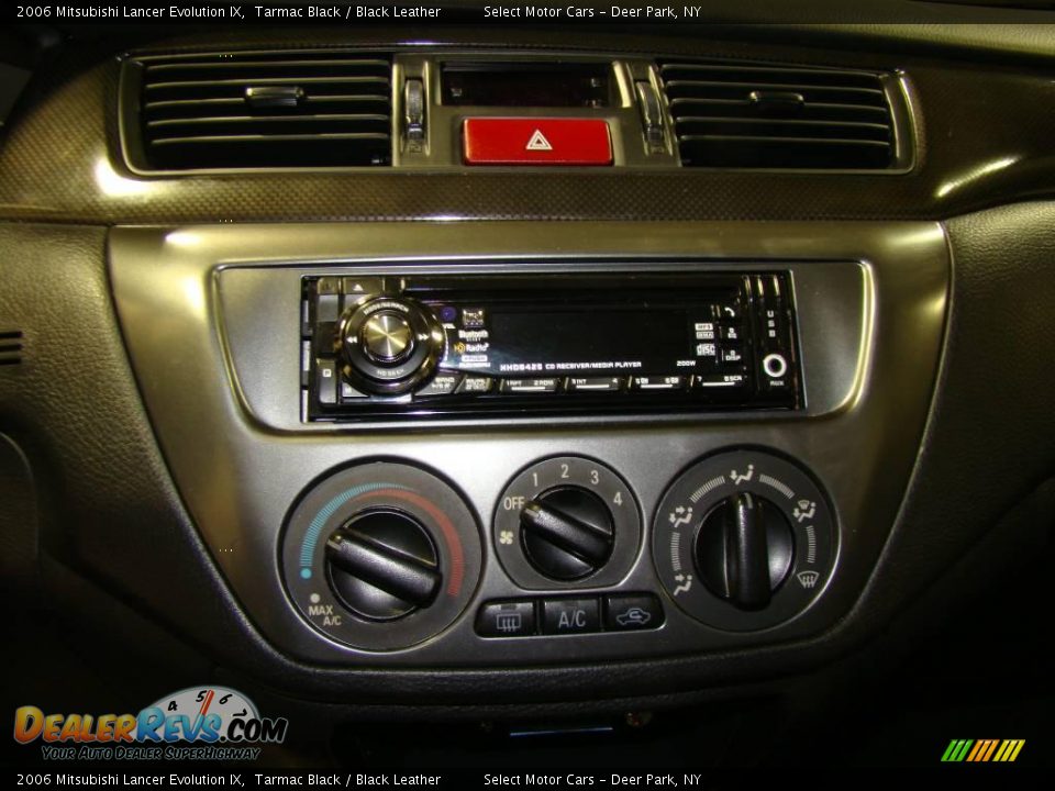 2006 Mitsubishi Lancer Evolution IX Tarmac Black / Black Leather Photo #9