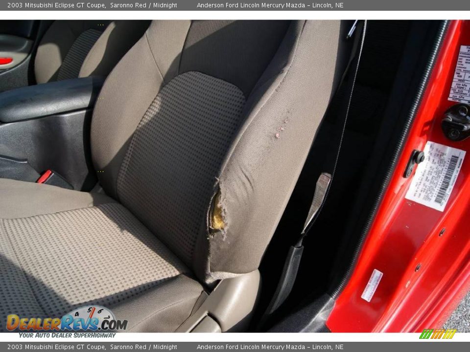 2003 Mitsubishi Eclipse GT Coupe Saronno Red / Midnight Photo #32