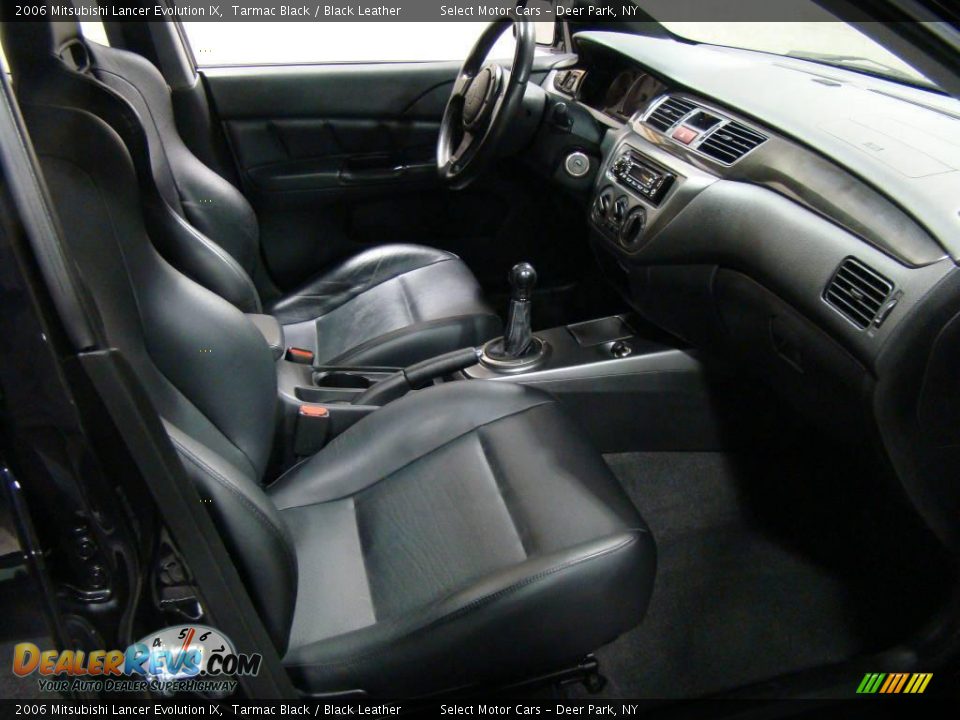 2006 Mitsubishi Lancer Evolution IX Tarmac Black / Black Leather Photo #11