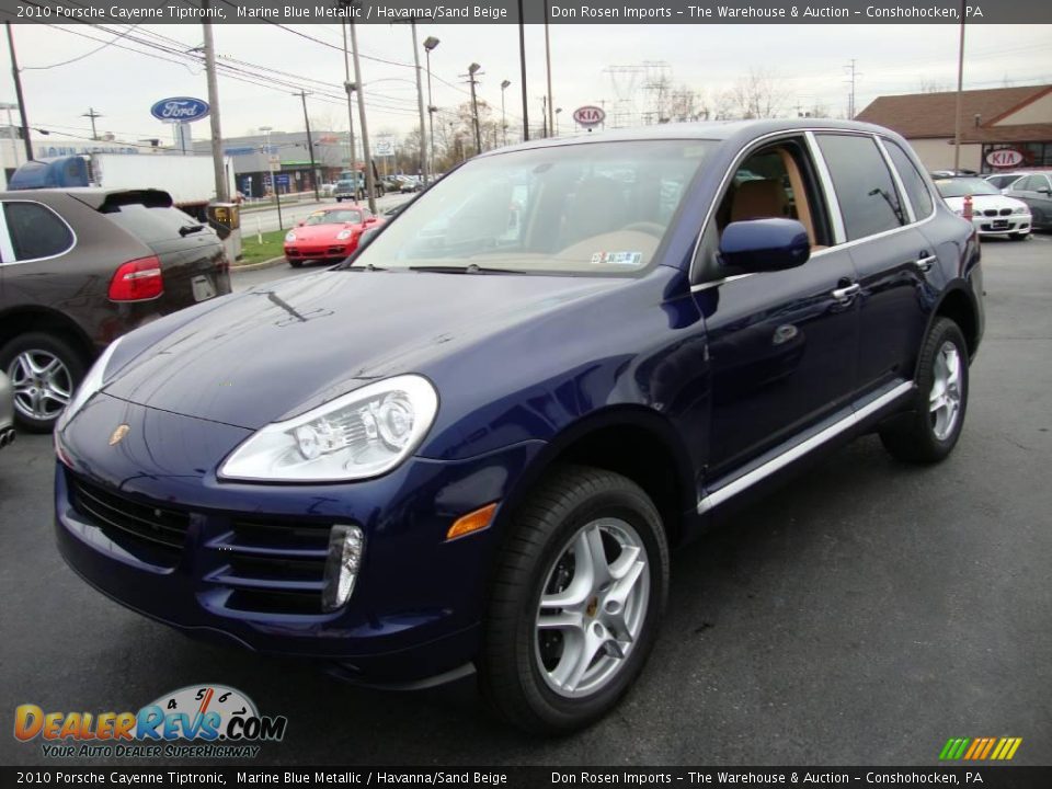 2010 Porsche Cayenne Tiptronic Marine Blue Metallic / Havanna/Sand Beige Photo #1