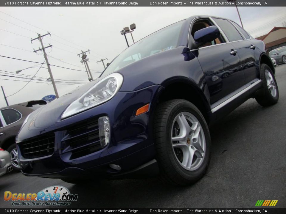 2010 Porsche Cayenne Tiptronic Marine Blue Metallic / Havanna/Sand Beige Photo #2