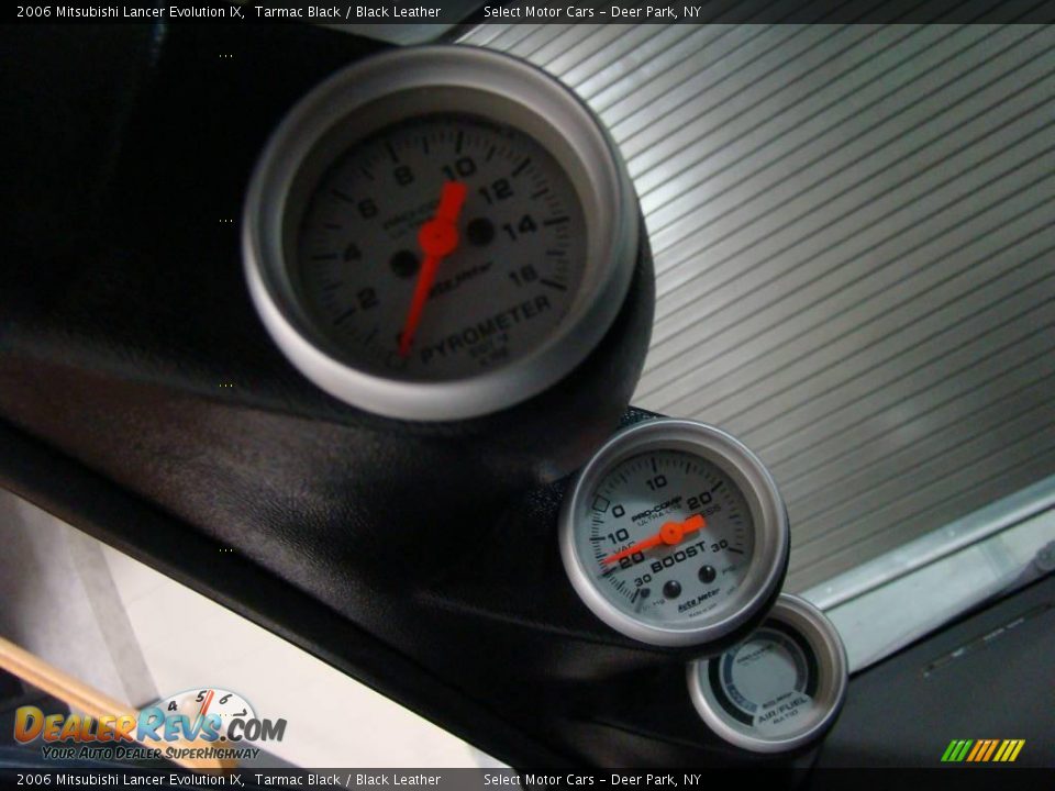 2006 Mitsubishi Lancer Evolution IX Tarmac Black / Black Leather Photo #13