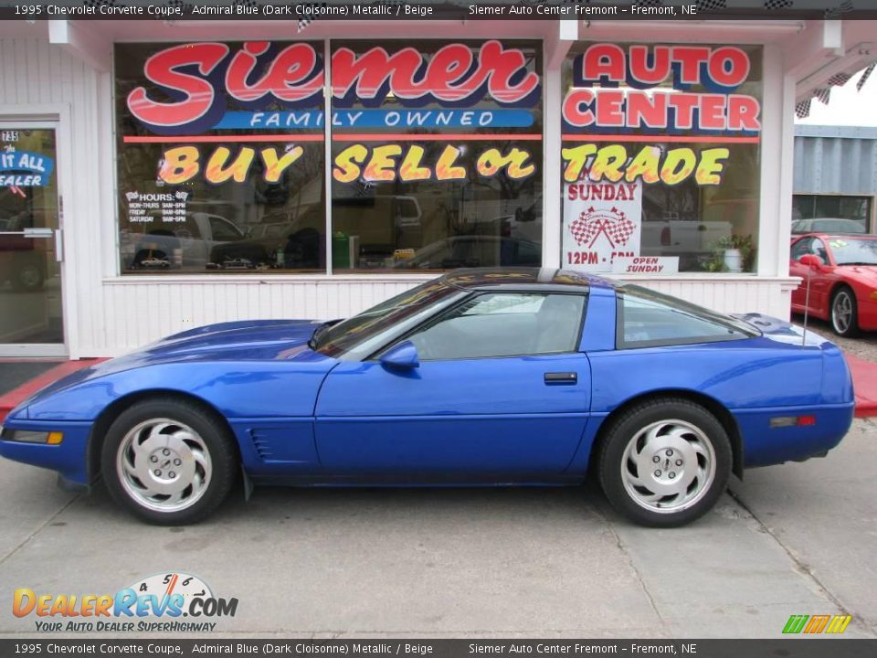 1995 Chevrolet Corvette Coupe Admiral Blue (Dark Cloisonne) Metallic / Beige Photo #1