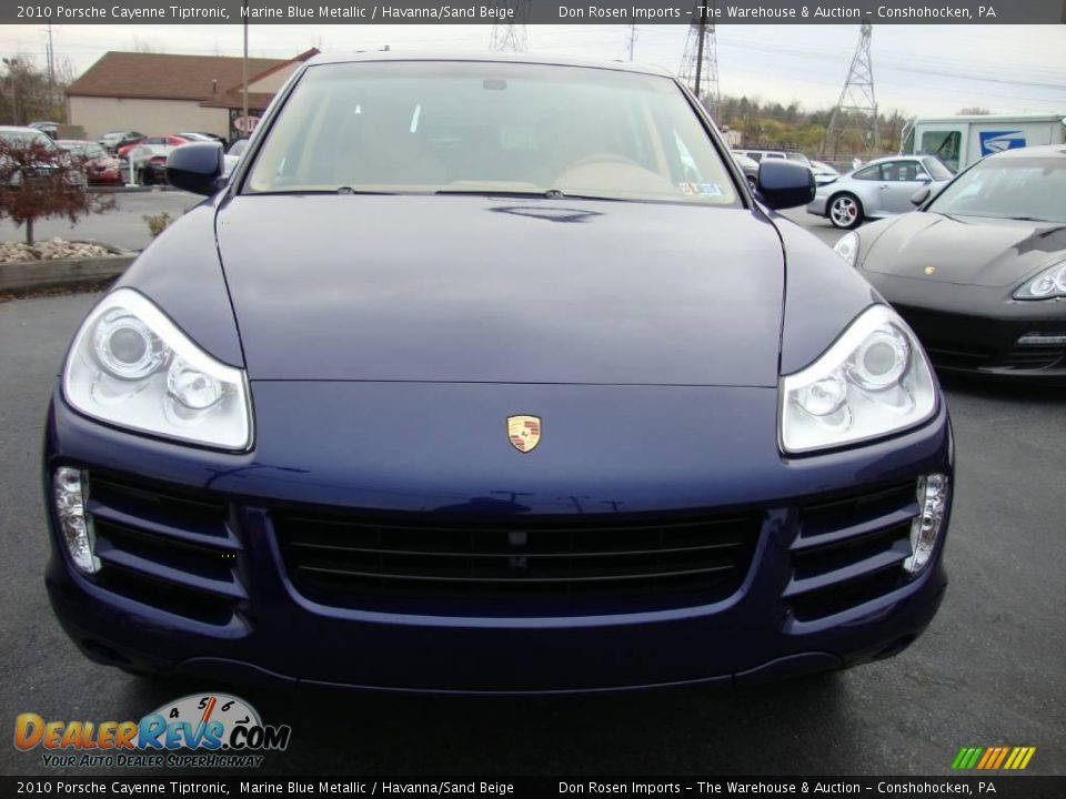 2010 Porsche Cayenne Tiptronic Marine Blue Metallic / Havanna/Sand Beige Photo #3