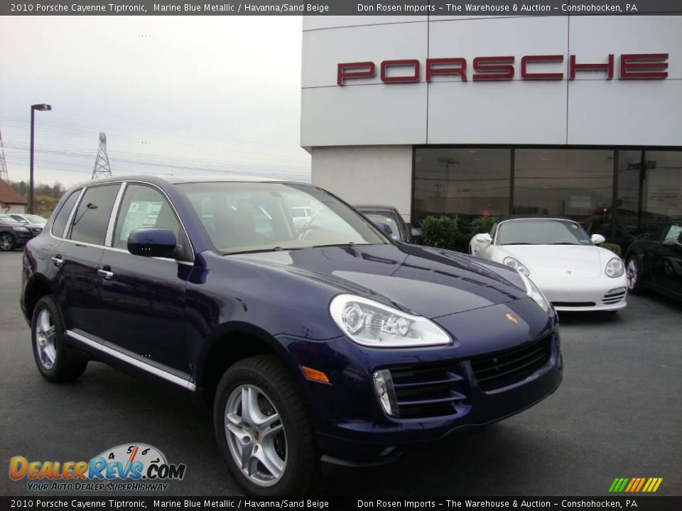 2010 Porsche Cayenne Tiptronic Marine Blue Metallic / Havanna/Sand Beige Photo #4