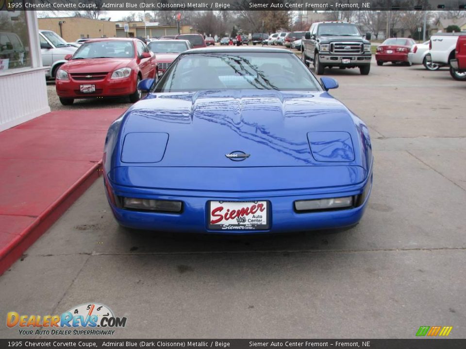 1995 Chevrolet Corvette Coupe Admiral Blue (Dark Cloisonne) Metallic / Beige Photo #3
