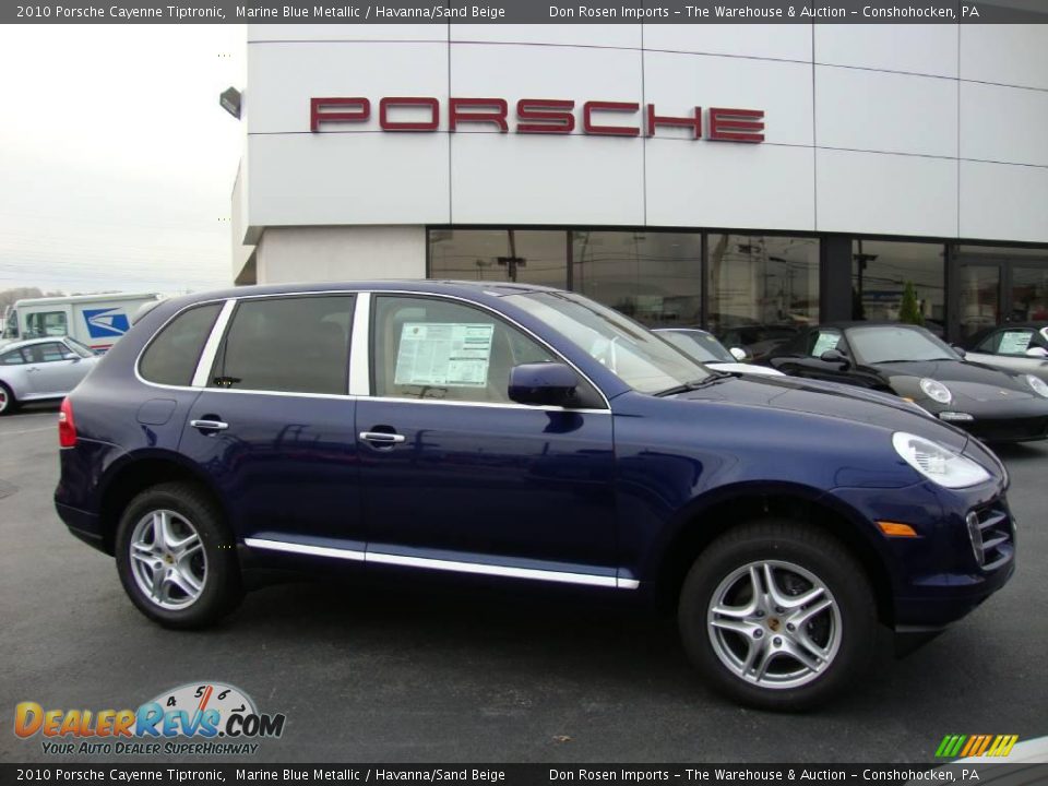 2010 Porsche Cayenne Tiptronic Marine Blue Metallic / Havanna/Sand Beige Photo #5