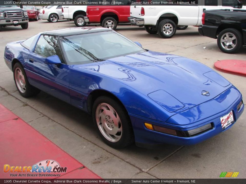 1995 Chevrolet Corvette Coupe Admiral Blue (Dark Cloisonne) Metallic / Beige Photo #4