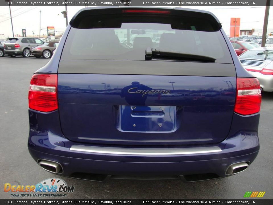2010 Porsche Cayenne Tiptronic Marine Blue Metallic / Havanna/Sand Beige Photo #7