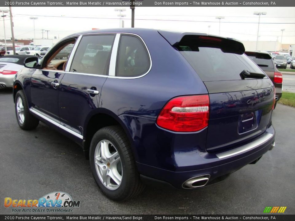 2010 Porsche Cayenne Tiptronic Marine Blue Metallic / Havanna/Sand Beige Photo #8