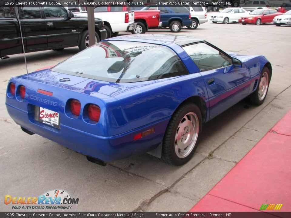 1995 Chevrolet Corvette Coupe Admiral Blue (Dark Cloisonne) Metallic / Beige Photo #5