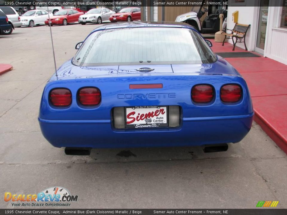 1995 Chevrolet Corvette Coupe Admiral Blue (Dark Cloisonne) Metallic / Beige Photo #6