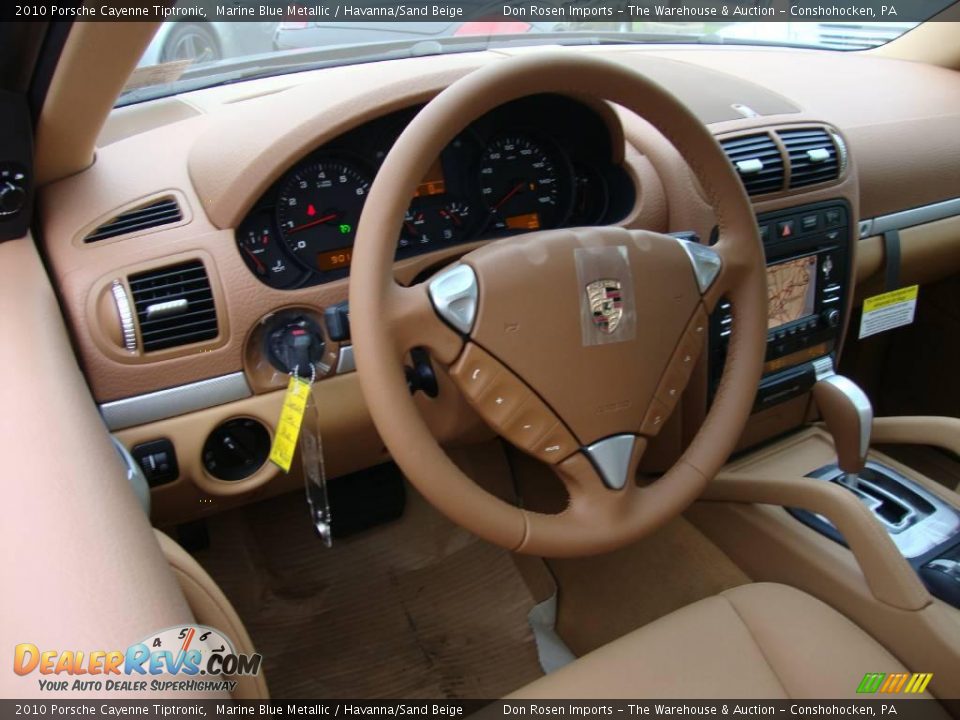 2010 Porsche Cayenne Tiptronic Marine Blue Metallic / Havanna/Sand Beige Photo #10
