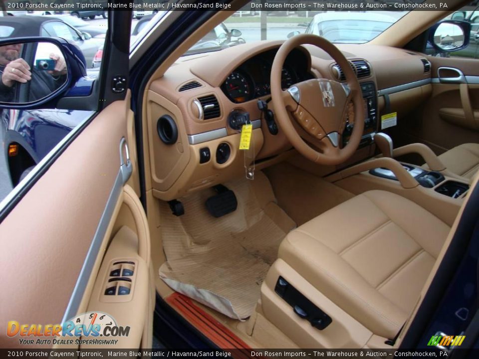 2010 Porsche Cayenne Tiptronic Marine Blue Metallic / Havanna/Sand Beige Photo #11