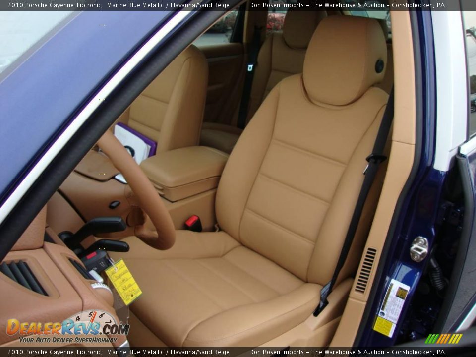 2010 Porsche Cayenne Tiptronic Marine Blue Metallic / Havanna/Sand Beige Photo #15