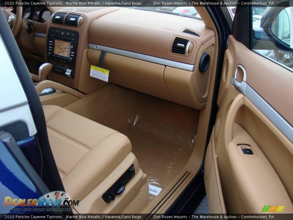 2010 Porsche Cayenne Tiptronic Marine Blue Metallic / Havanna/Sand Beige Photo #16