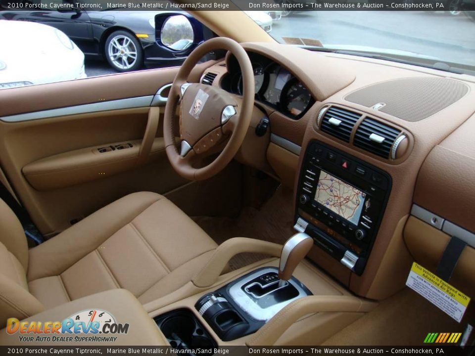 2010 Porsche Cayenne Tiptronic Marine Blue Metallic / Havanna/Sand Beige Photo #17