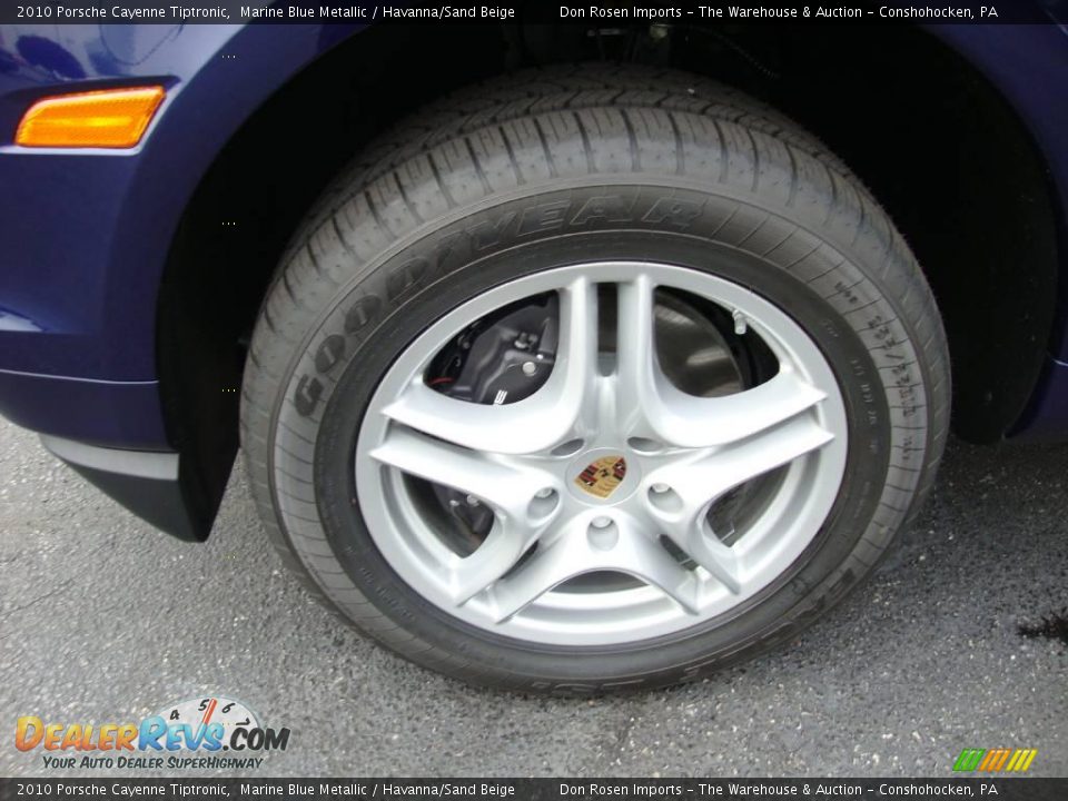 2010 Porsche Cayenne Tiptronic Marine Blue Metallic / Havanna/Sand Beige Photo #25