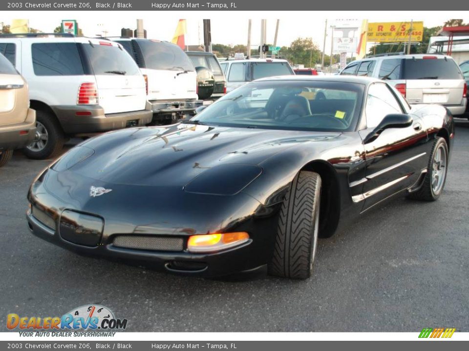 2003 Chevrolet Corvette Z06 Black / Black Photo #15