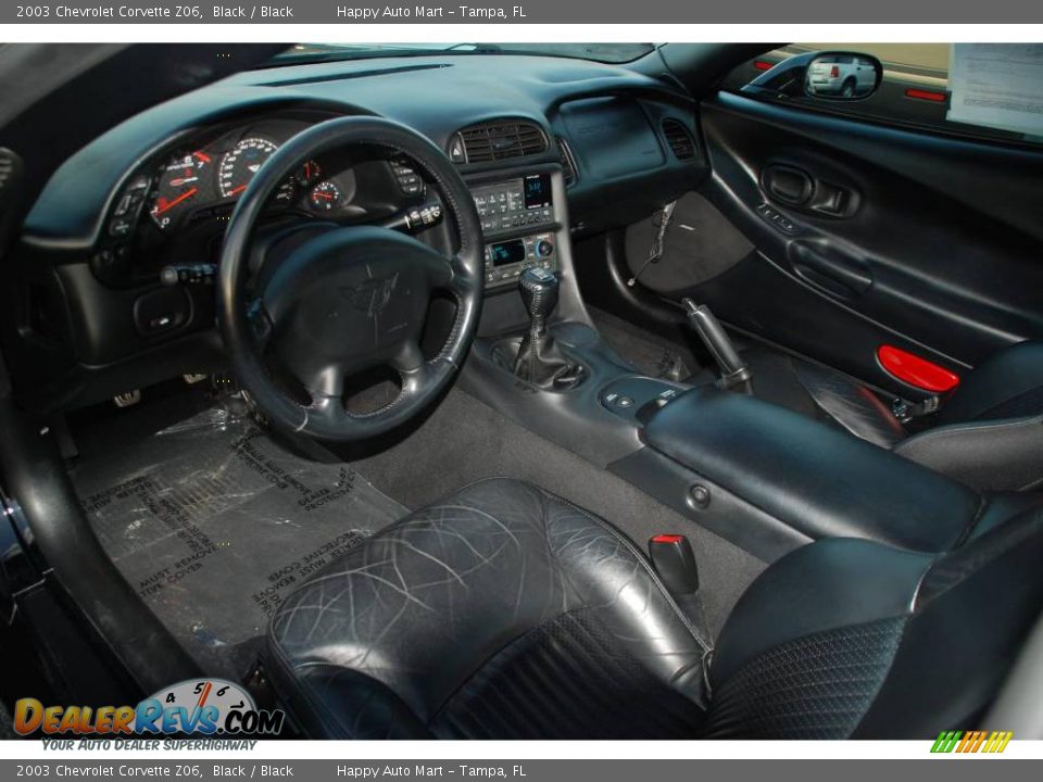 2003 Chevrolet Corvette Z06 Black / Black Photo #17