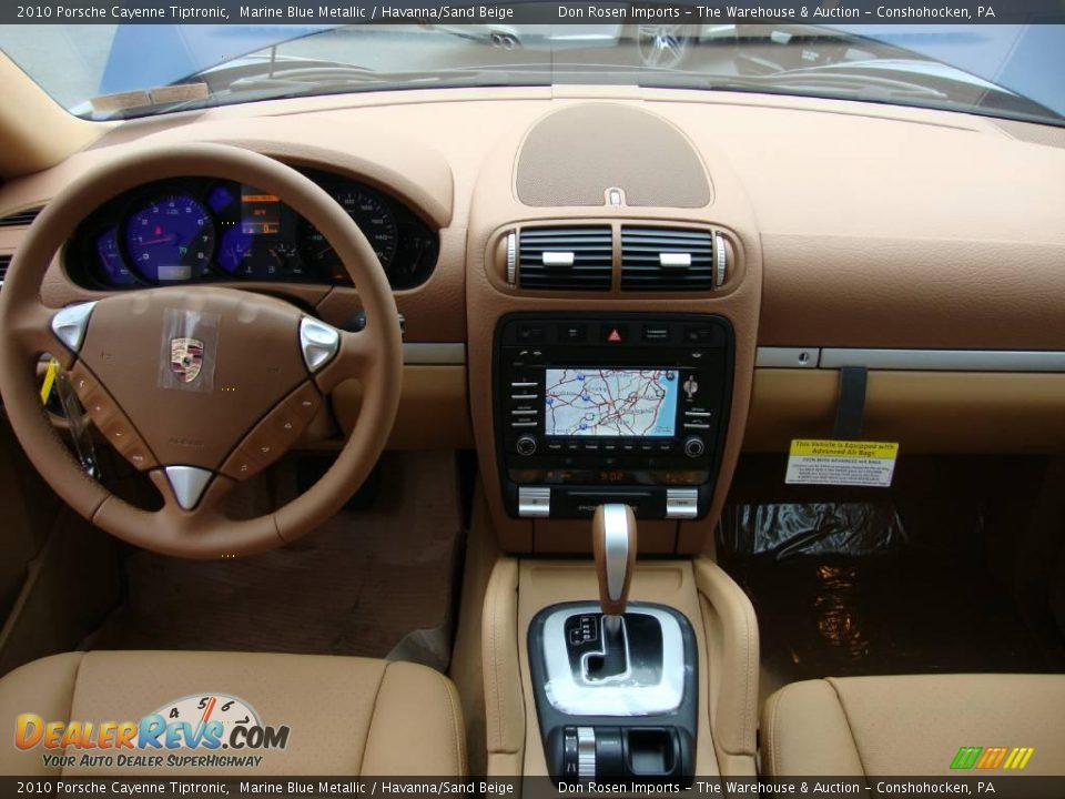 2010 Porsche Cayenne Tiptronic Marine Blue Metallic / Havanna/Sand Beige Photo #28