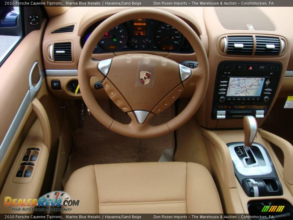2010 Porsche Cayenne Tiptronic Marine Blue Metallic / Havanna/Sand Beige Photo #29