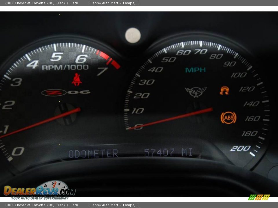 2003 Chevrolet Corvette Z06 Black / Black Photo #20
