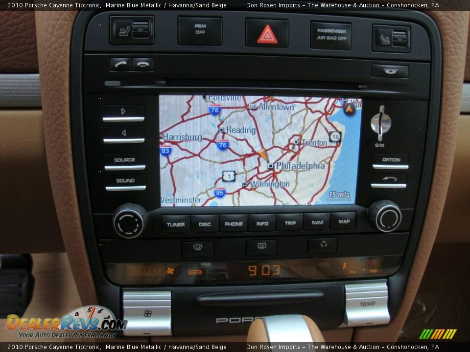 2010 Porsche Cayenne Tiptronic Marine Blue Metallic / Havanna/Sand Beige Photo #34