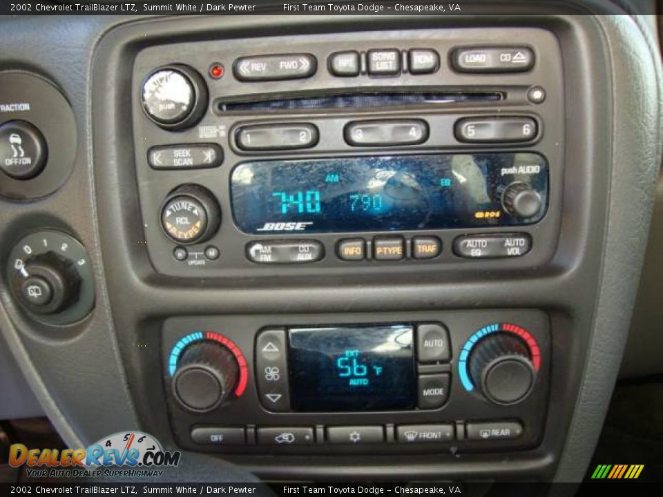 2002 Chevrolet TrailBlazer LTZ Summit White / Dark Pewter Photo #15