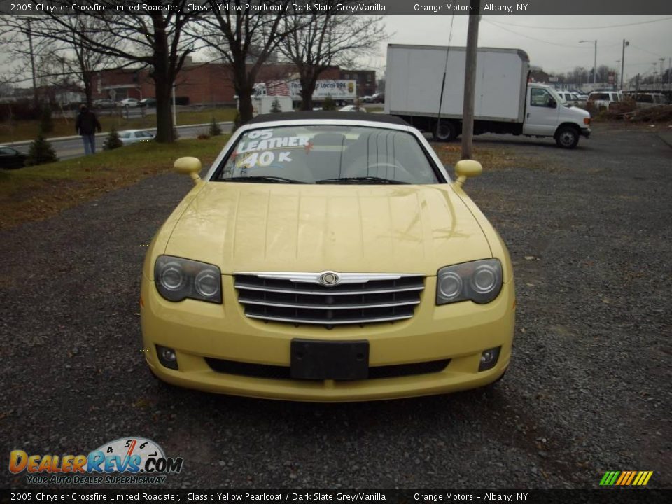 2005 Chrysler Crossfire Limited Roadster Classic Yellow Pearlcoat / Dark Slate Grey/Vanilla Photo #3