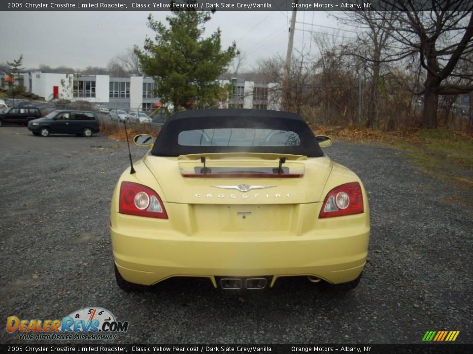 2005 Chrysler Crossfire Limited Roadster Classic Yellow Pearlcoat / Dark Slate Grey/Vanilla Photo #6