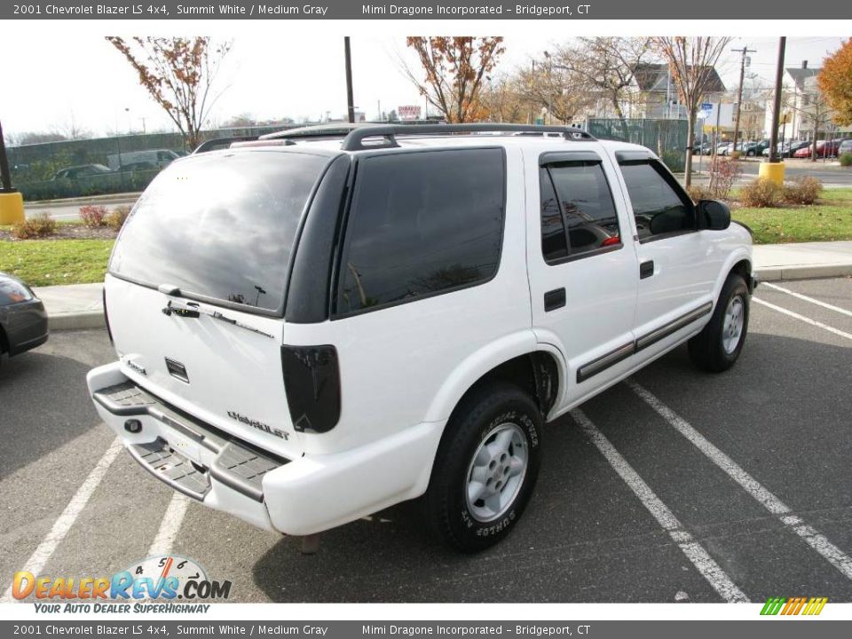 2001 Chevrolet Blazer LS 4x4 Summit White / Medium Gray Photo #4