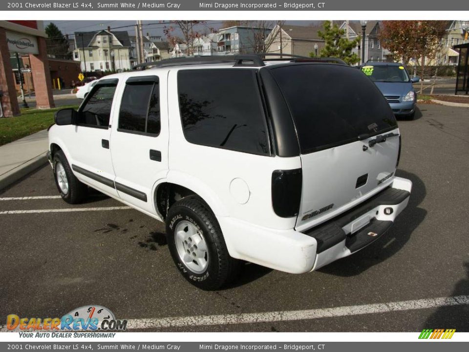 2001 Chevrolet Blazer LS 4x4 Summit White / Medium Gray Photo #6