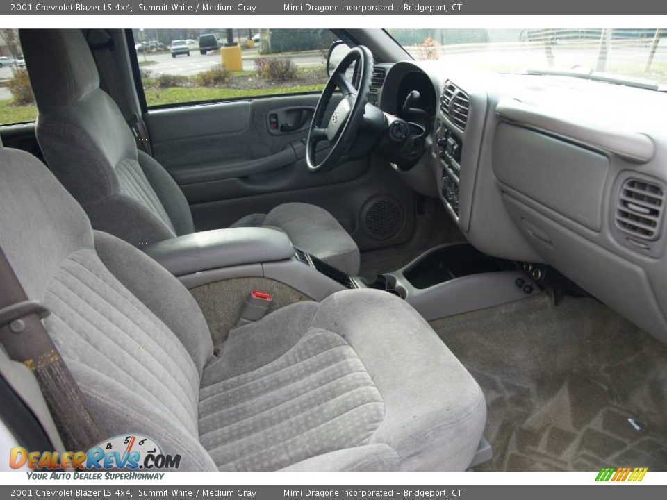 2001 Chevrolet Blazer LS 4x4 Summit White / Medium Gray Photo #14